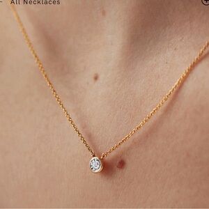 MONICA VINADER Solitaire Diamond Medium Chain Necklace new nvr worn! Offer!